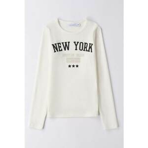 Bluza cu imprimeu text - Alb/Negru/Maro deschis imagine