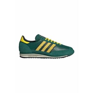 Pantofi sport din piele cu garnituri din material textil - Verde/Galben imagine