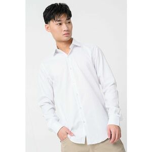 Camasa slim fit cu mansete cu nasturi - Alb optic imagine