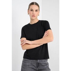 Tricou uni cu croiala regular-fit - Negru imagine