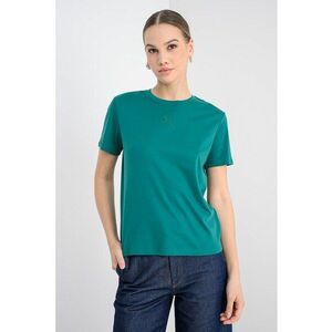 Tricou uni cu croiala regular-fit - Verde englez imagine
