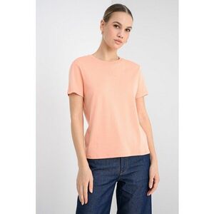 Tricou uni cu croiala regular-fit - Roz somon imagine