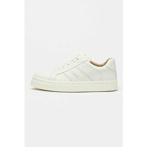 Pantofi sport de piele cu garnituri cu perforatii Lauren - Alb imagine