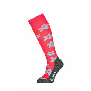 Sosete lungi cu model grafic pentru ski - Albastru lavanda/Roz aprins/Gri melange imagine
