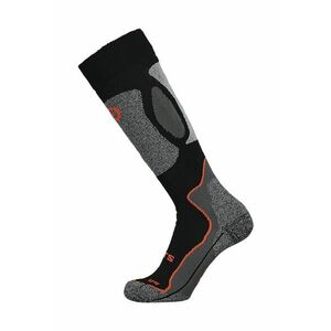 Sosete mid-calf din amestec de lana pentru ski - Negru/Gri/Portocaliu mandarina imagine