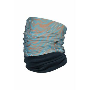 Guler din fleece cu model circular - Portocaliu persan/Albastru deschis imagine
