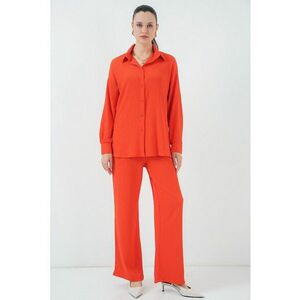 Compleu dama - BDART - tricotat - maneca lunga - portocaliu - lycra - imagine