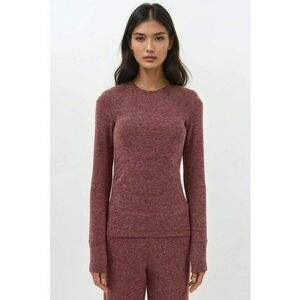 Bluza dama - colectia Busem - slim fit - visiniu - material tricotat imagine