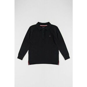 Bluza din bumbac cu guler polo - Negru imagine