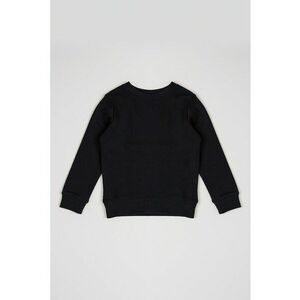 Bluza de trening de bumbac cu decolteu la baza gatului - Negru imagine