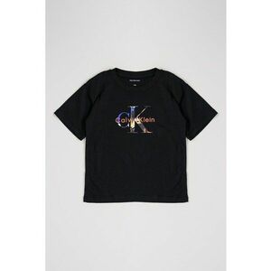 Tricou din bumbac cu imprimeu logo - Negru/Galben imagine
