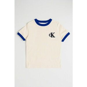 Tricou regular fit de bumbac - Albastru inchis/Bej imagine