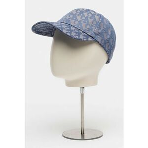 Sapca baseball cu model monograma - Albastru inchis/Maro taupe imagine