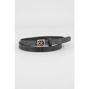 Curea din piele cu model piele de crocodil - Negru imagine