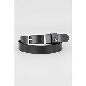 Curea de piele cu detaliu logo - Negru imagine