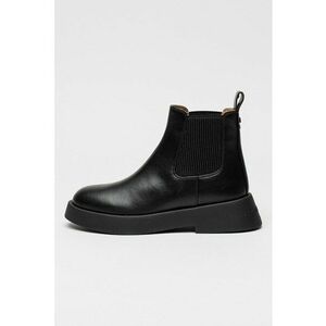 Ghete Chelsea de piele - Negru imagine