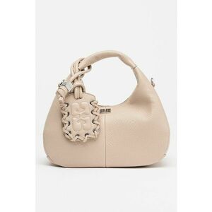 Geanta hobo de piele ecologica cu fermoar - Maro taupe deschis imagine