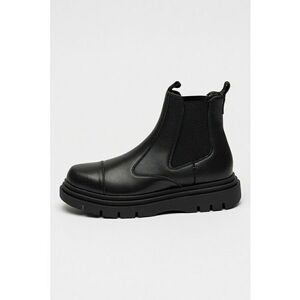 Ghete Chealsea de piele - Negru imagine