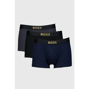 Set de boxeri cu logo - 3 perechi - Negru/Albastru ultramarin/Gri inchis imagine
