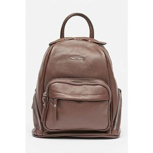 Rucsac de piele cu buzunare exterioare - Maro imagine