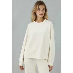 Hanorac dama - Basic - ecru - textil imagine