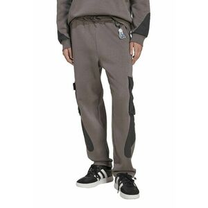 Pantaloni cargo cu croiala lejera si snur in talie - Maro taupe imagine