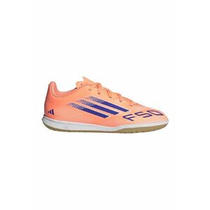 Pantofi de piele ecologica - pentru fotbal F50 Club - Portocaliu/Albastru imagine