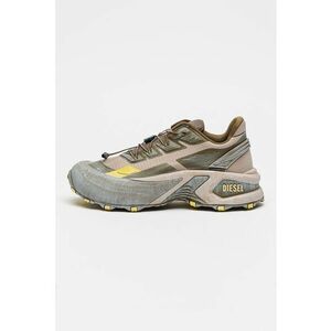 Pantofi sport cu insertii din material textil Cage - Verde masliniu imagine