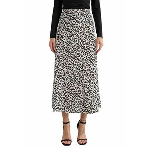 Fusta midi dama poliester - animal print - Multicolor - imagine