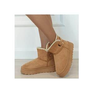 Cizme scurte camel imblanite DAY9058 116 18467 imagine