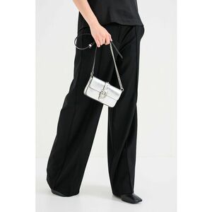 Pantaloni din amestec de lana cu croiala ampla - Negru imagine