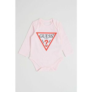 Body din amestec de bumbac cu imprimeu logo - Roz pastel imagine
