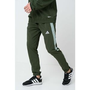 Pantaloni de trening cu talie elastica - Gri cenusiu/Kaki inchis imagine