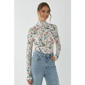 cu maneca lunga - imprimeu floral - multicolor - poliester - Multicolor imagine