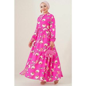 Rochie Maxi HiCCUP - model floral - magenta - textil imagine