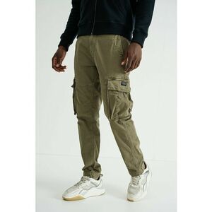 Pantaloni cargo cu talie medie - Kaki imagine