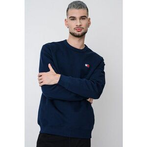 Bluza de trening cu decolteu la baza gatului si logo - Bleumarin imagine