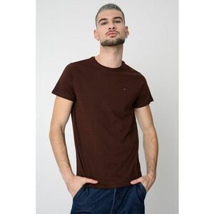Tricou slim fit de bumbac - Maro inchis imagine
