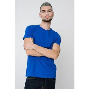 Tricou slim fit de bumbac - Albastru imagine