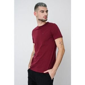Tricou slim fit de bumbac - Rosu stins imagine