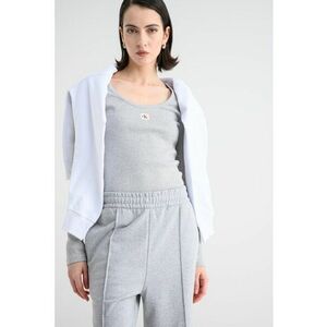 Bluza slim fit cu decolteu rotund - Gri melange imagine