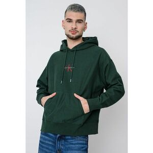 Hanorac din amestec de bumbac cu buzunar kangaroo - Verde imagine
