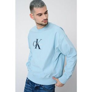 Bluza de trening din amestec de bumbac cu imprimeu logo - Albastru pastel imagine