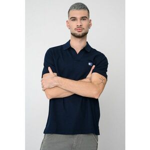 Tricou polo din amestec de bumbac - Bleumarin imagine