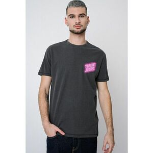 Tricou regular fit de bumbac cu decolteu la baza gatului - Gri imagine