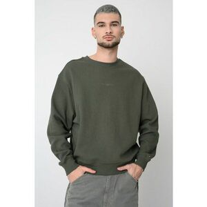 Bluza de trening texturata cu decolteu la baza gatului - Verde sparanghel imagine