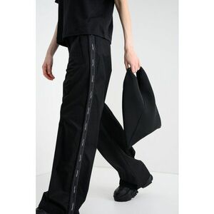 Pantaloni ampli cu benzi logo - Negru imagine