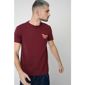 Tricou slim fit cu logo - Visiniu imagine