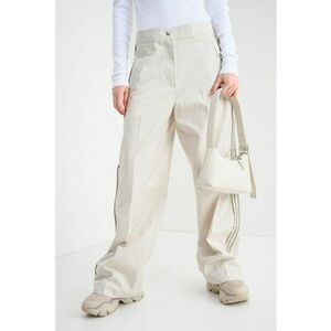 Pantaloni ampli cu benzi logo - Crem imagine