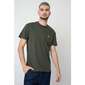 Tricou regular fit de bumbac cu logo discret - Verde imagine